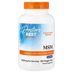 Doctor S Best Msm 180 Veggie Caps 1 000 Mg Per Capsules