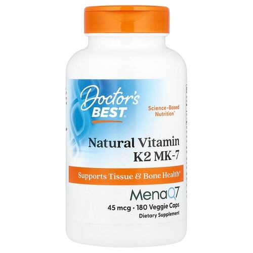 Doctor S Best Natural Vitamin K2 Mk 7 45 Mcg 180 Veggie Caps product image