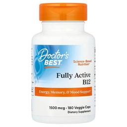 Doctor S Best Fully Active B12 1 500 Mcg 180 Veggie Caps