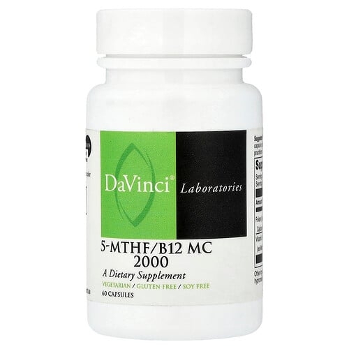 Davinci Laboratories 5 Mthf B12 Mc 2000 60 Capsules product image