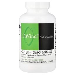 Davinci Laboratories Coq10 Dmg 300 300 Orange 60 Chewable Tablets