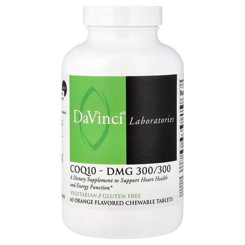 Davinci Laboratories Coq10 Dmg 300 300 Orange 60 Chewable Tablets product image