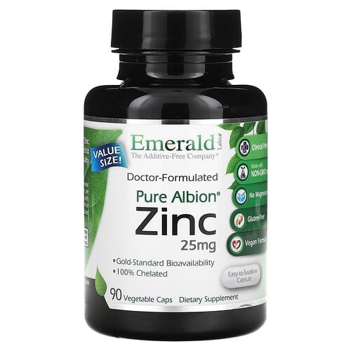 Emerald Laboratories Pure Albion Zinc 25 Mg 90 Vegetable Caps product image
