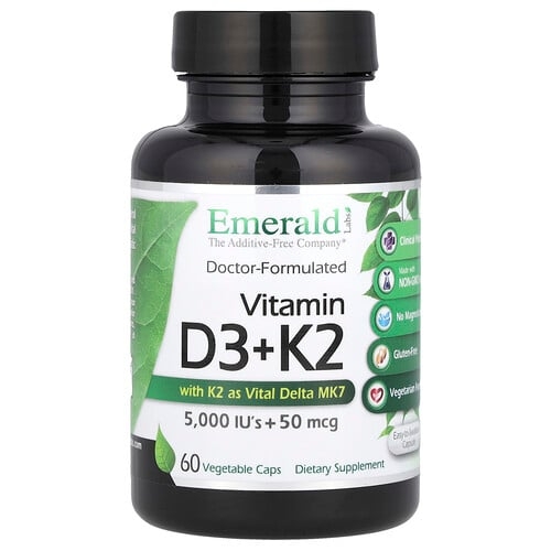 Emerald Laboratories Vitamin D3 K2 60 Vegetable Caps product image