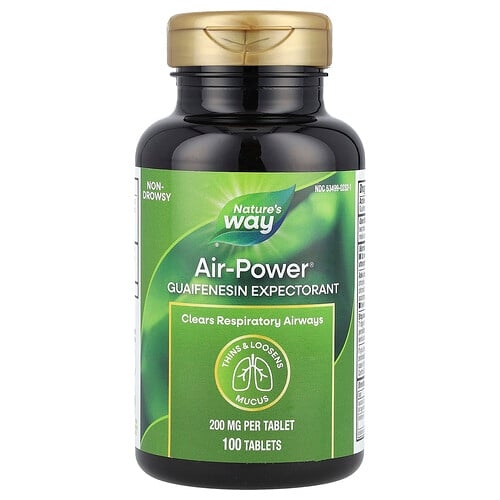 Nature S Way Air Power Guaifenesin Expectorant 200 Mg 100 Tablets product image