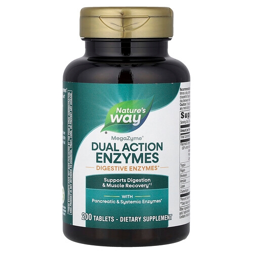 Nature S Way Megazyme Dual Action Enzymes 200 Tablets product image