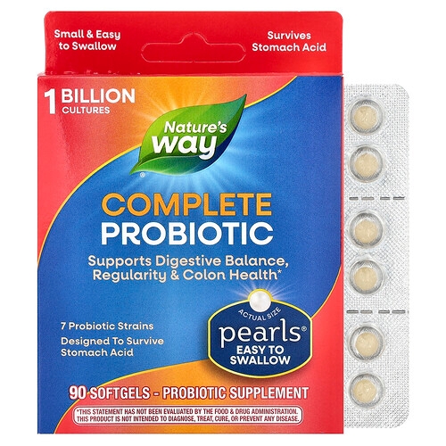 Nature S Way Pearls Complete Probiotic 1 Billion Cfu 90 Softgels product image