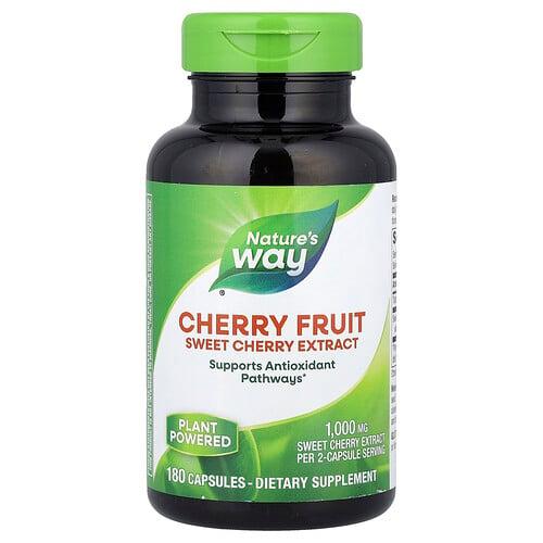 Nature S Way Cherry Fruit Sweet Cherry Extract 180 Capsules 500 Mg Per Capsule product image