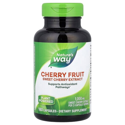 Nature S Way Cherry Fruit Sweet Cherry Extract 180 Capsules 500 Mg Per Capsule product image
