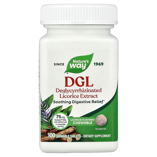 Nature S Way Dgl Licorice 100 Chewable Tablets product image