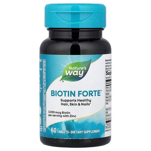 Nature S Way Biotin Forte With Zinc 60 Tablets product image