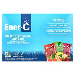 Ener C Bubbly Multi Vitamin Drink Mix Variety Pack 1 000 Mg 30 Packets 9 9 Oz 282 9 G