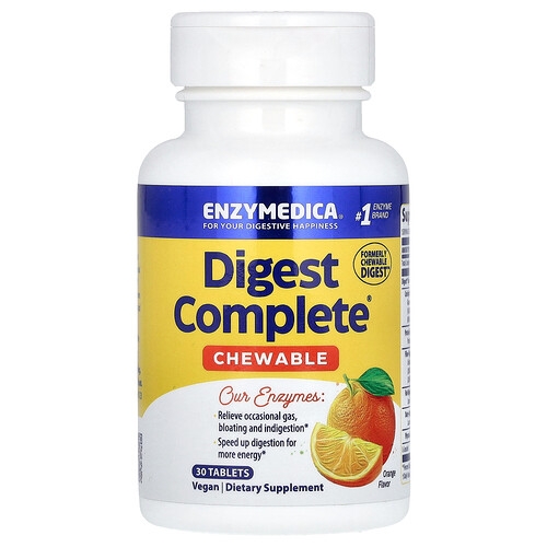 Enzymedica Chewable Digest Complete Orange 30 Tablets product image