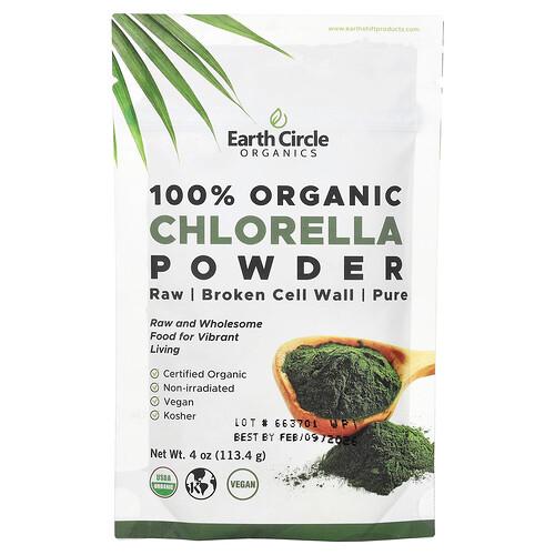 Earth Circle Organics 100 Organic Chlorella Powder 4 Oz 113 4 G product image