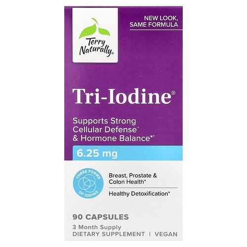 Terry Naturally Tri Iodine 6 25 Mg 90 Capsules product image
