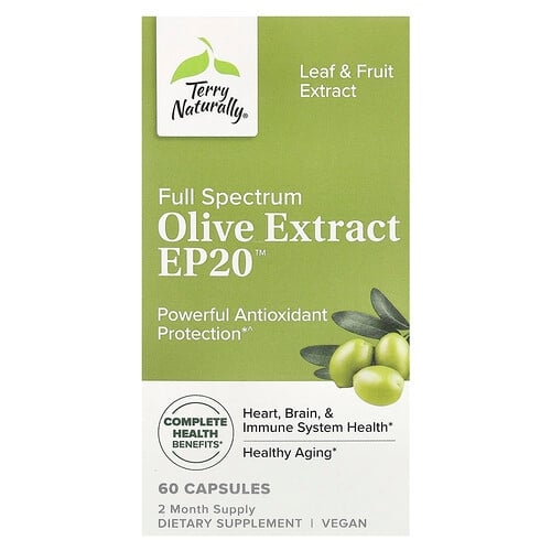 Terry Naturally Full Spectrum Olive Extract Ep20 60 Capsules product image