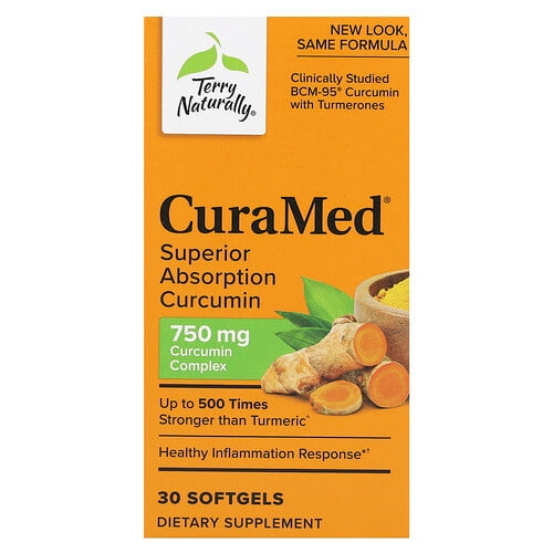 Terry Naturally Curamed Superior Absorption Curcumin 750 Mg 30 Softgels product image