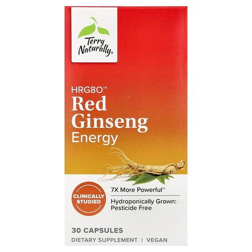 Terry Naturally Hrg80 Red Ginseng Energy 30 Capsules 200 Mg Per Capsule product image