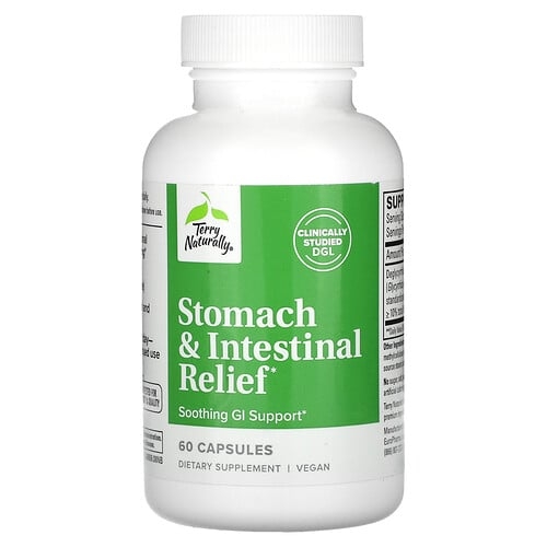 Terry Naturally Stomach Intestinal Relief 60 Capsules 75 Mg Per Capsule product image