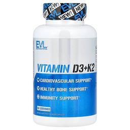 Evlution Nutrition Vitamin D3 K2 60 Veggie Capsules