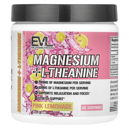 Evlution Nutrition Magnesium L Theanine Pink Lemonade 3 17 Oz 90 G product image