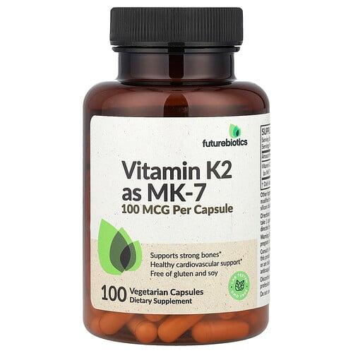 Futurebiotics Vitamin K2 As Mk 7 100 Mcg 100 Vegetarian Capsules product image