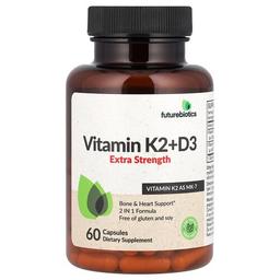 Futurebiotics Vitamin K2 D3 Extra Strength 60 Capsules