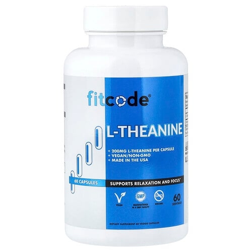 Fitcode L Theanine 200 Mg 60 Veggie Capsules product image