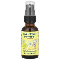 Flower Essence Services Five Flower Formula Flower Essence Spray Non Alcoholic 1 Fl Oz 30 Ml