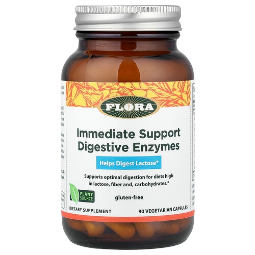 Flora Immediate Support Digestive Enzymes 90 Vegetarian Capsules product image