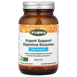 Flora Urgent Support Digestive Enzymes 60 Vegetarian Capsules