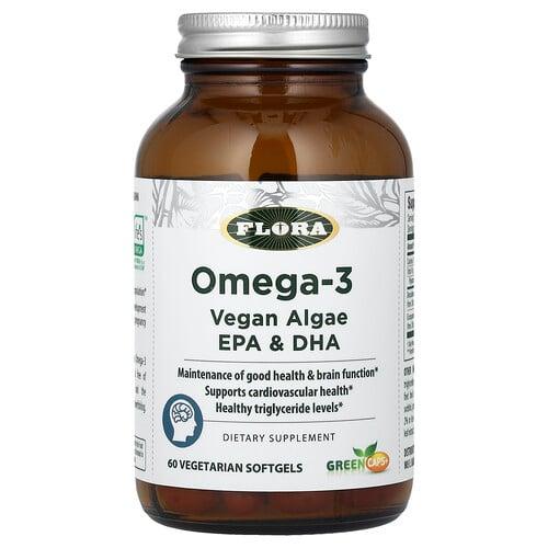 Flora Omega 3 Vegan Algae Epa Dha 60 Vegetarian Softgels product image