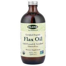 Flora Certified Organic Flax Oil 17 Fl Oz 500 Ml