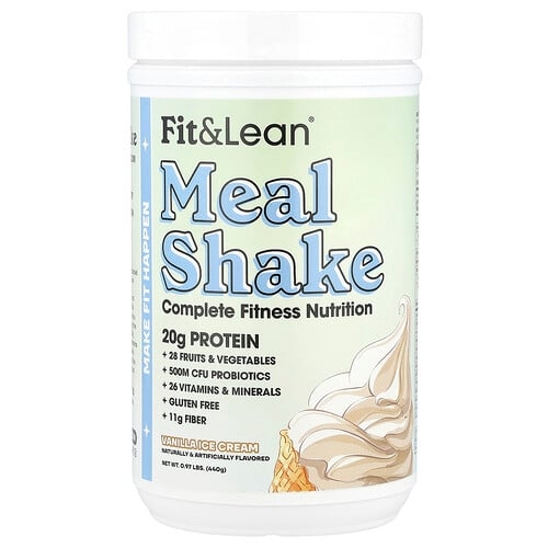 Fit Lean Meal Shake Complete Fitness Nutrition Vanilla Ice Cream 0 97 Lb 440 G product image