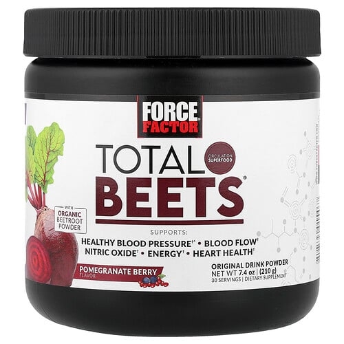 Force Factor Total Beets Original Drink Powder Pomegranate Berry 7 4 Oz 210 G product image