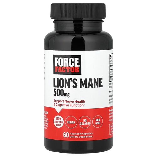 Force Factor Lion S Mane 500 Mg 60 Vegetable Capsules product image