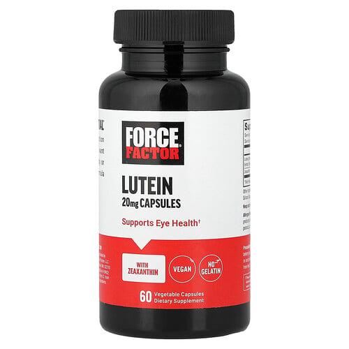 Force Factor Lutein With Zeaxanthin 60 Vegetable Capsules product image