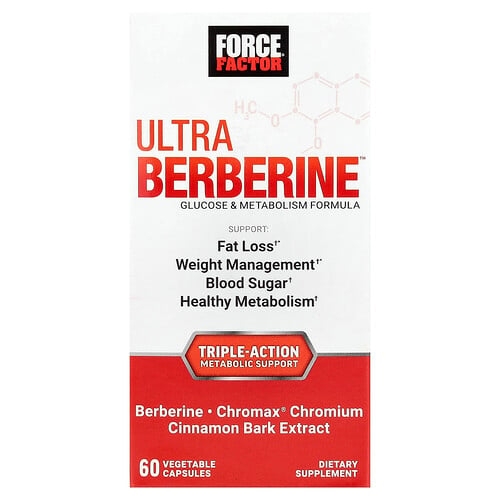 Force Factor Ultra Berberine Glucose Metabolism Formula 60 Vegetable Capsules product image