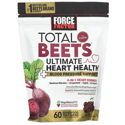 Force Factor Total Beets With Coq10 Ultimate Heart Health Black Cherry 60 Superfood Soft Chews