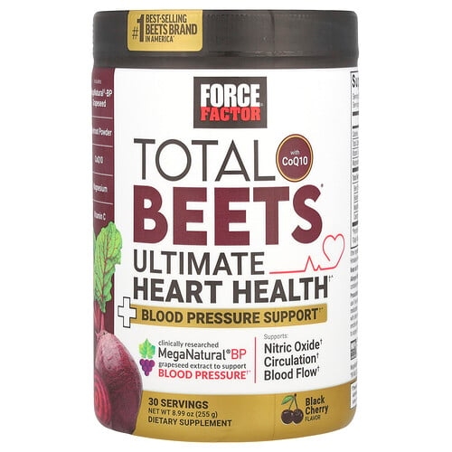 Force Factor Total Beets With Coq10 Ultimate Heart Health Black Cherry 8 99 Oz 255 G product image