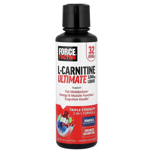 Force Factor, l-카르니틴 얼티밋 리퀴드, 밤시클, 473ml(16fl oz) product image
