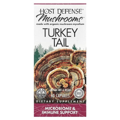 Host Defense Mushrooms Turkey Tail 60 Capsules 0 5 G Per Capsule product image