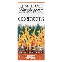 Host Defense Mushrooms Cordyceps 60 Capsules 0 5 G Per Capsule