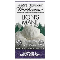Host Defense Mushrooms Lion S Mane 30 Capsules 0 5 G Per Capsule