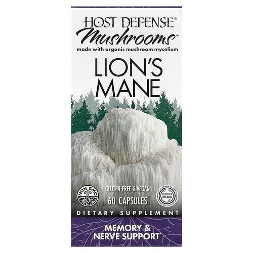 Host Defense Mushrooms Lion S Mane 60 Capsules 0 5 G Per Capsule product image