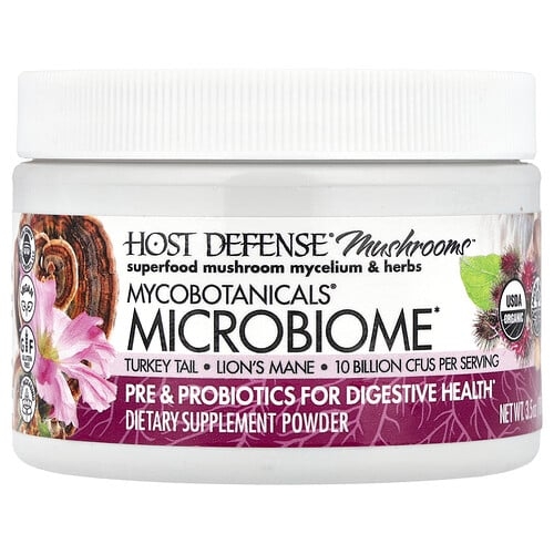 Host Defense Mushrooms Mycobotanicals Microbiome Powder 3 5 Oz 100 G product image