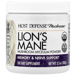 Host Defense Host Defense Mushrooms Lion S Mane Mushroom Mycelium Powder 3 5 Oz 100 G