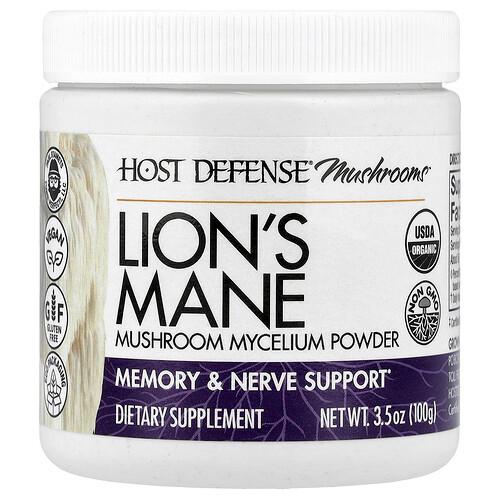 Host Defense Host Defense Mushrooms Lion S Mane Mushroom Mycelium Powder 3 5 Oz 100 G product image