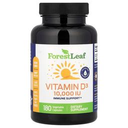 Forest Leaf Vitamin D3 250 Mcg 10 000 Iu 180 Vegetable Capsules