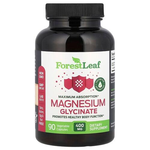 Forest Leaf Magnesium Glycinate Maximum Absorption 90 Vegetable Capsules 133 3 Mg Per Capsule product image